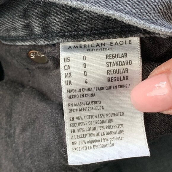 AEO American Eagle Grey Mom Jeans - Picture 11 of 14